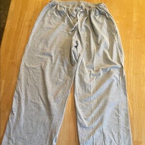 Danskin Light Gray Women’s Wide Leg Drawstring Relaxed Pants